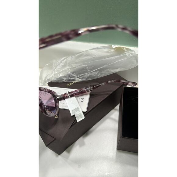 Tom Ford 55mm Cat Eye Sunglasses havana Violet - Picture 8 of 13
